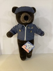1986 plush Patriot Teddy Bear U.S. Mail letter carrier 20″ USPS With Tags