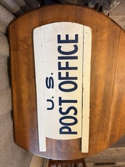 Vintage United States Post Office Sign Wood 34″L 13.75″W USPS Postal Service