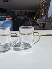 United States Postal Service Us Mail Employee Award Clear Mug Glass Lot Of 2
