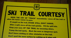 Vintage SKI TRAIL COURTESY National Forest Information Poster US Forest Service