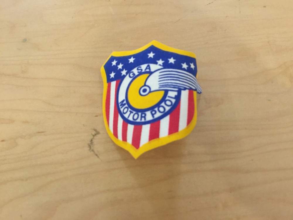 GSA,GENERALS SERVICES ADMIN,MOTOR POOL, vintage patch,80’s ,NOS,IRON ON