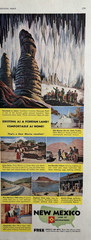 1950 New Mexico State Tourism Bureau Carlsbad Caverns Enchantment VTG Print Ad