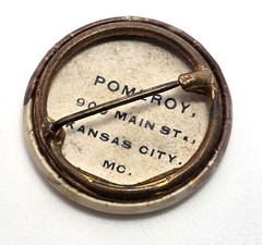Campaign button Pomeroy antique 7/8ths inch pinback advertisement button 1890’s