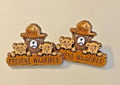 Smokey The Bear & Friends Plastic Prevent Wildfires! 2000’s Forest Fire