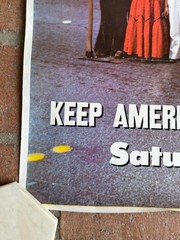 Vintage 1979 Iron Eyes Cody Keep America Beautiful Day 1979 Poster RARE