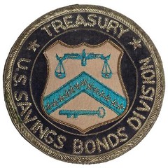 Vintage US Treasury Department Savings Bond Div. Bullion Patch & Service Pin Lot