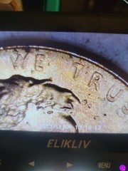 2003 Struck Through Grease Error Penny Also L Missing In Liberty under scope.