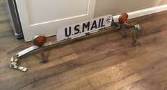 USPS POSTAL MAIL JEEP TRUCK ROOF RACK TOPPER LAMP LIGHT SIGN US POST OFFICE