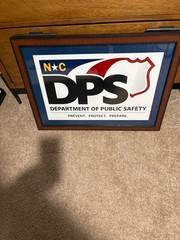 North Carolina Department of Public Safety Framed sign