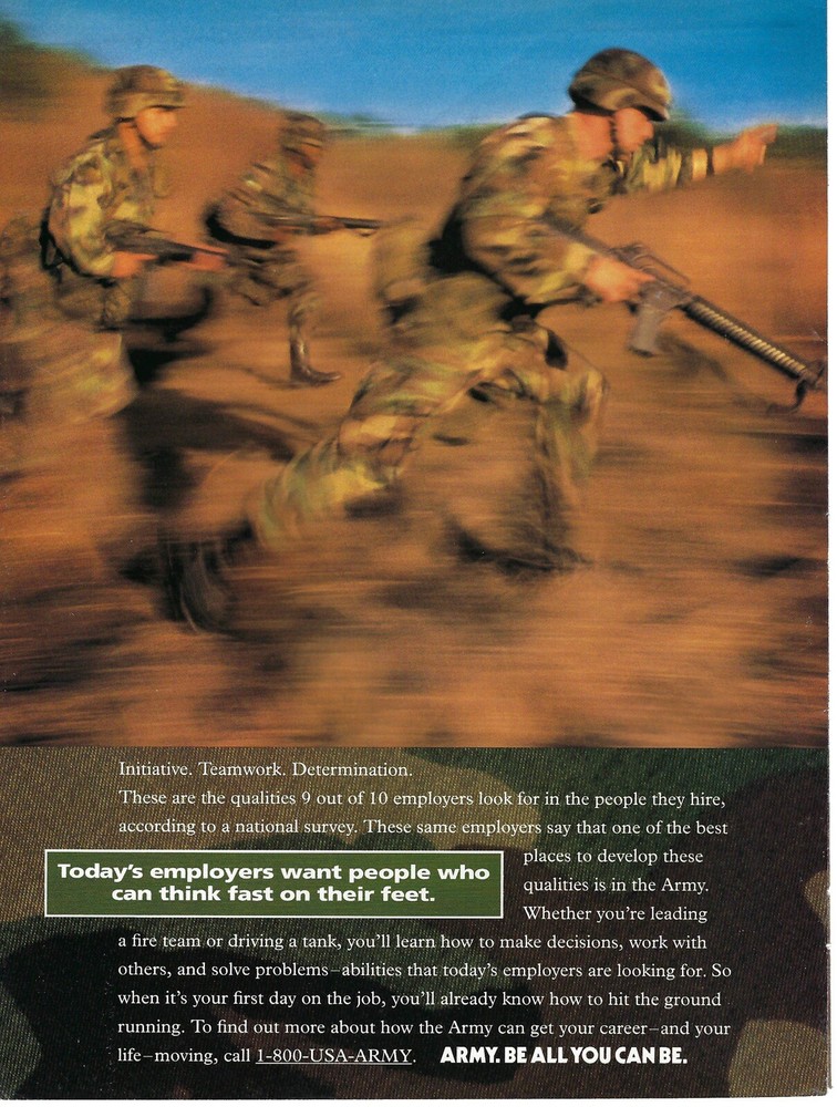1996 United States U.S. Army Today’s Employers People Vintage Print Ad/Poster