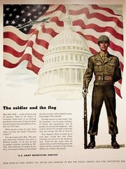 1947 U.S. Army Soldier Flag Capitol Patriotic Memorial Day Vintage Print Ad
