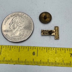 WWI Era US Treasury Minuteman T Shaped Gold Tone Lapel Pin United States