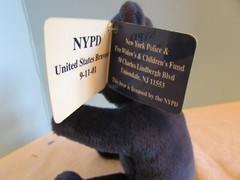 CITYBEARS POLICE DEPT NYPD US BRAVEST 9-11-01 BLUE TEDDY BEAR 5″ SITTING