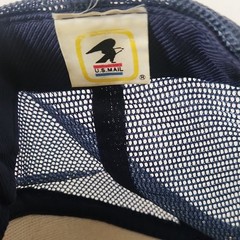 U.S. Mail Express Mail Next Day Service Trucker Hat 80s/90s Navy Blue Yellow