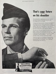 1948 U.S. Army Air force Recruiting Service Future Shoulder Peace VTG Print Ad