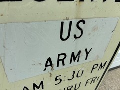 Vtg U.S. Army Armed Forces United States Metal Sign Government Reserved Parking