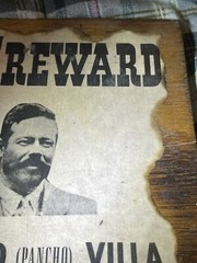 Fransico (Pancho ) Villa Poster 11”x8”-1915 Reward Wanted Sign Vtg