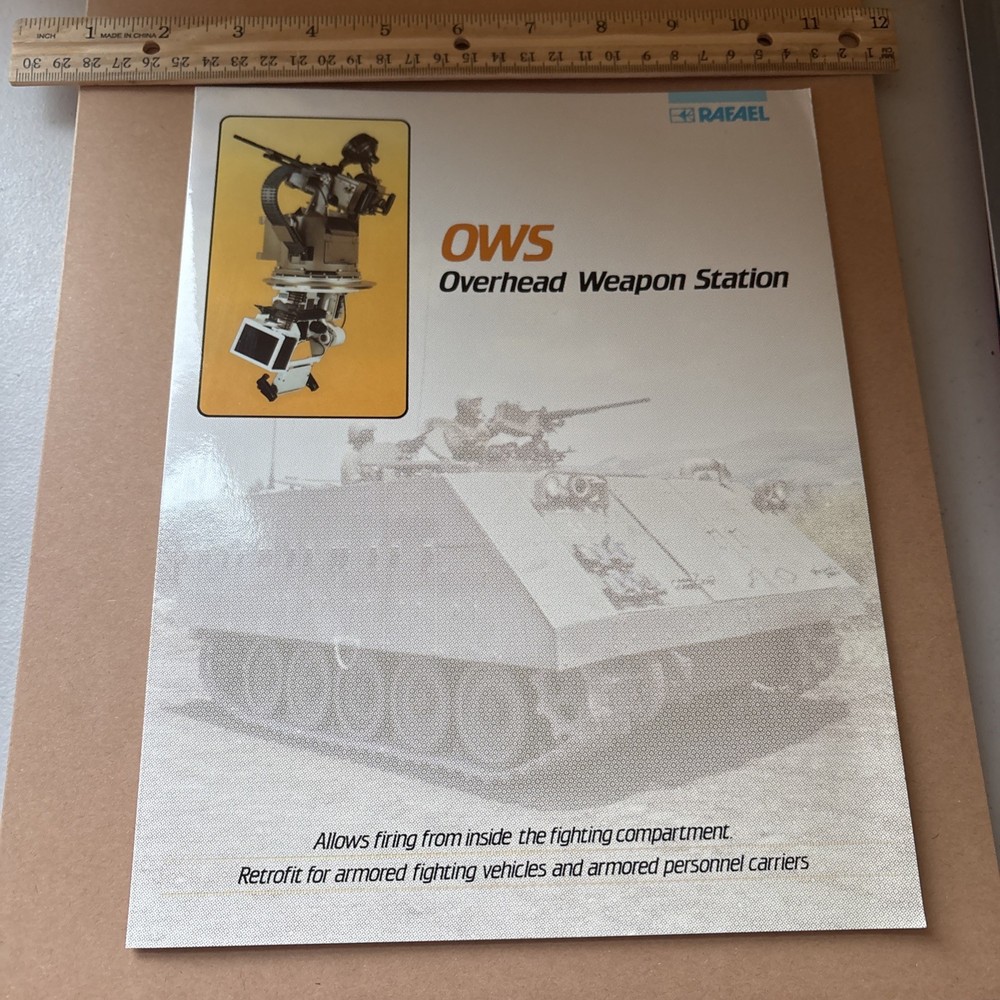 Vintage Rafael OWS Overhead Weapon Station for M113 Israeli Military Brochure