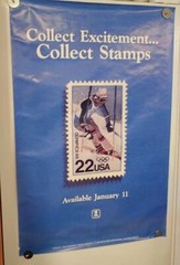 1988 USPS US Post Office Lobby Poster Olympics Ski Skiing 88 22¢ 24/36 inches