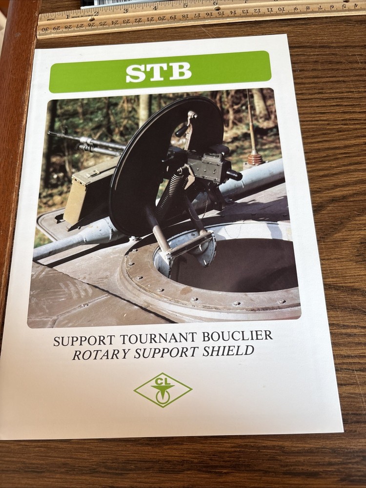 VTG French STB Rotary Support Shield Military Tank Brochure Tournant Bouclier