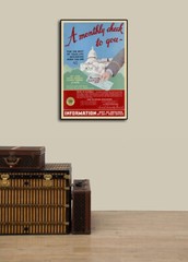 1935 Social Security «A Monthly Check To You» Advertising Poster – 16×24