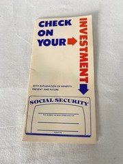 Vintage «Check on Your Investment» Social Security 1978 Pamphlet Booklet Rare