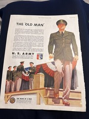 Vintage 1951 U.S. Army Soldier Graduating From Officer School Recruiting Ad