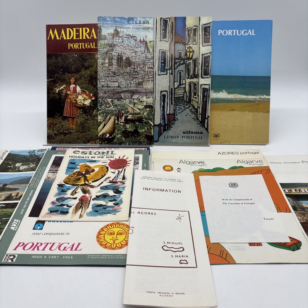 Vintage Portugal Travel Brochure Marketing Book Lot Bundle 1972 Lisbon Azores