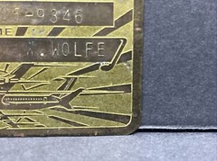 1930s Brass / Metal SOCIAL SECURITY ACT Card ~ Vintage Airplane