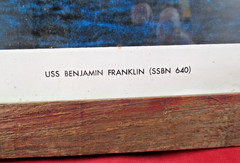 VTG USS BENJAMIN FRANKLIN SSBN-640 General Dynamics Electric Boat Framed Photo