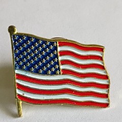 Vintage Old Glory USA FLAG HAT PIN/ LAPEL PIN/ TIE TACK