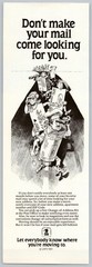 1982 US Postal Service Vintage Print Ad Change of Address Kit Let Everybody Know