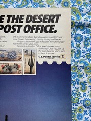 Vintage 1982 U.S. Postal Service Desert Stamp Advertisement Print Ad