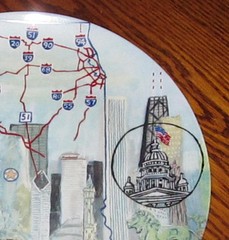 Land of Lincoln Illinois Art Collector Plate Postmaster Convention Chicago USA