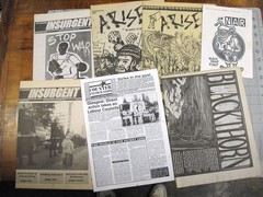 vtg 1960s – 90s protest punk Zines stickers newspapers archive of 99 pcs