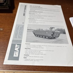 VTG 1983 GIAT AMX 10 P Marine French Military Brochure Infantry Combat Vehicle