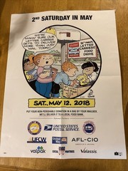 United States Postal Service Food Drive Poster, Family Circus Collectible