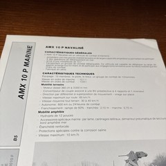 VTG 1983 GIAT AMX 10 P Marine French Military Brochure Infantry Combat Vehicle
