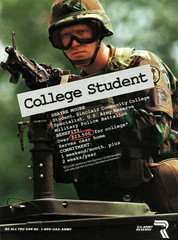 1996 US Army Reserve College Student Shayne MP vintage Print AD Advertisement