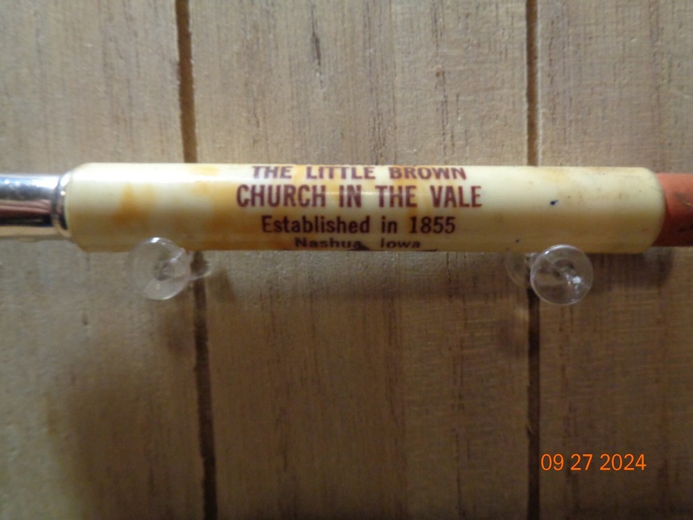 Vintage Bullet Pencil – The Little Brown Church in the Vale – Nashua, Iowa
