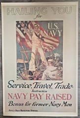 Vintage 1970s «HAILING YOU for…» US Navy Recruitment Poster. Pls See Pictures