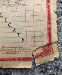 Antique IRS Treasury Department Paper Form 1920 for Opium Cocoa Leaves Sheet
