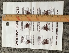 Vintage 1970s Woodsy Owl «Give a Hoot» Environmental Garbage Bag Campaign TRASH