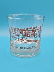 Vintage Rare Whiskey Glass All Saints Episcopal Hospital 1906 Fort Worth TX