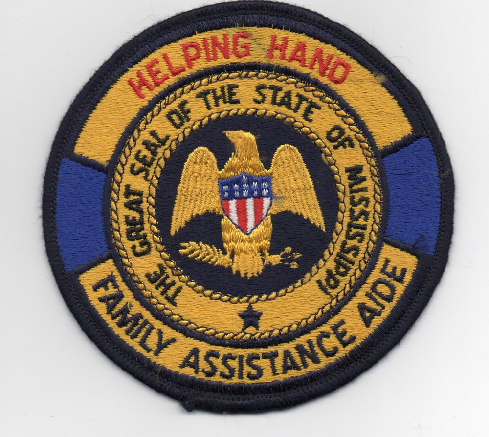 Original Vintage 1960s-70s MISSISSIPPI Welfare Family Assistance Cloth PATCH