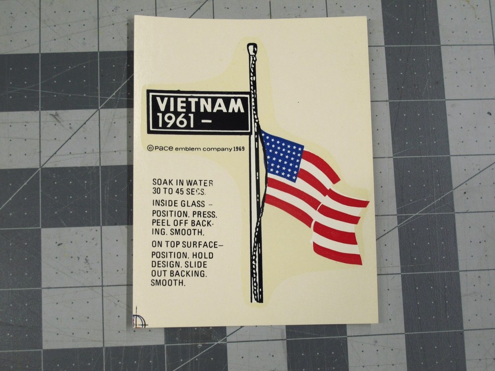 vtg 1960s – 70s political Vietnam anti-war protest decal