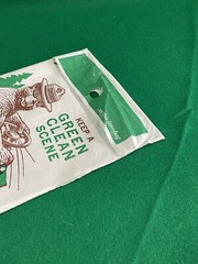 Original Plastic SMOKEY THE BEAR LITTER Bag 1960s GREEN CLEAN SCENE Trash Sack
