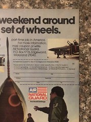 1974 US Air National Guard PRINT AD Aircraft Mechanic Skills Weekend VTG 1970s