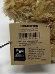 USPS Fetch Puppy Dog Stamp Image Plush Stuffed Animal Timeless Toys Vintage 8”