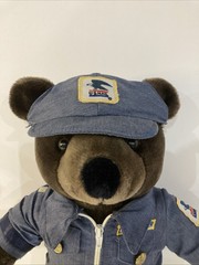 1986 plush Patriot Teddy Bear U.S. Mail letter carrier 20″ USPS With Tags